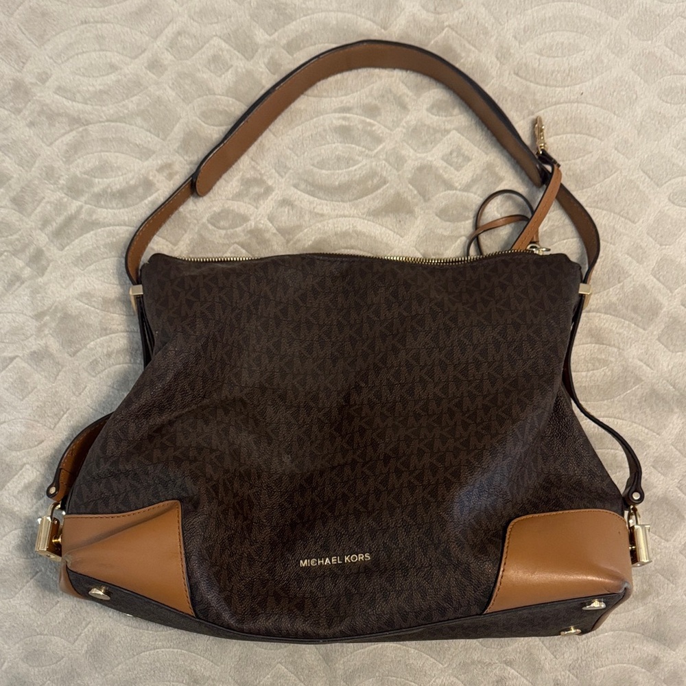 Michael Kors Chic Brown and Tan Shoulder Bag